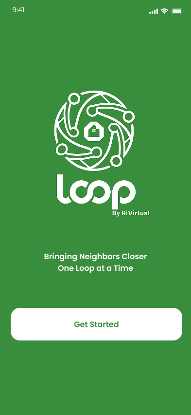 Loop Login screen